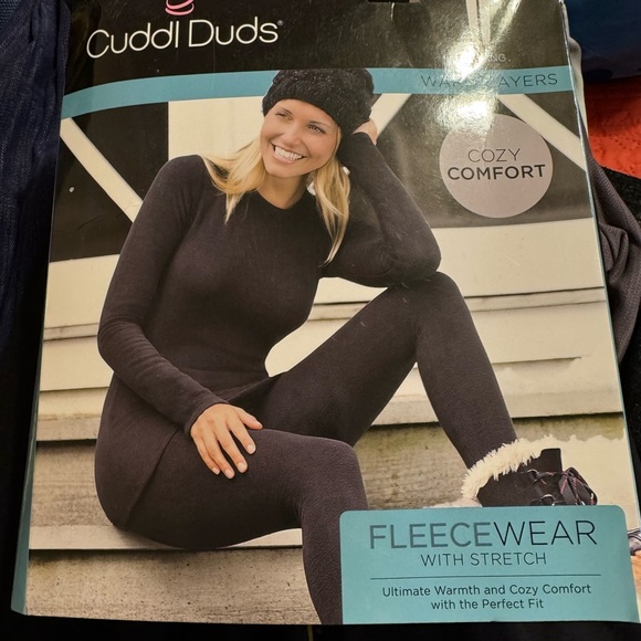 Cuddl Duds Gray Fleece Leggings - Picture 4 of 5